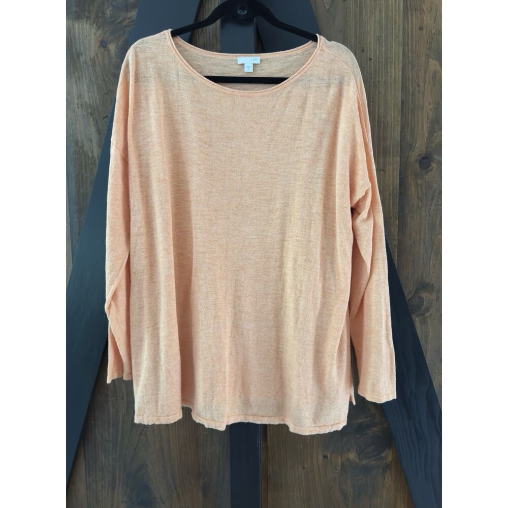 J.Jill Lightweight Lagenlook Boho Oversized Heathered Pullover Shirt Size XL